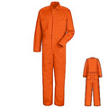 Snap Front Cotton Coverall (Orange & White)